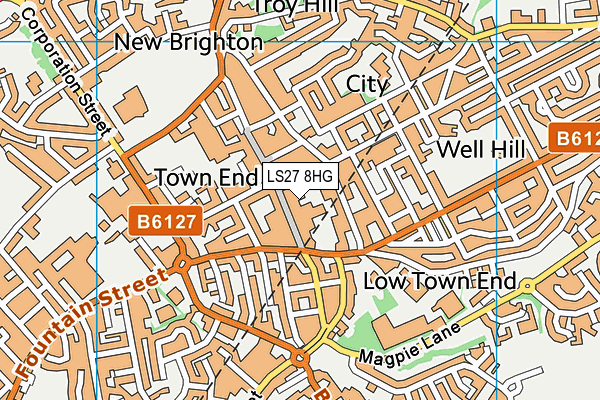 LS27 8HG map - OS VectorMap District (Ordnance Survey) LS27 8HG map - OS VectorMap District (Ordnance Survey)