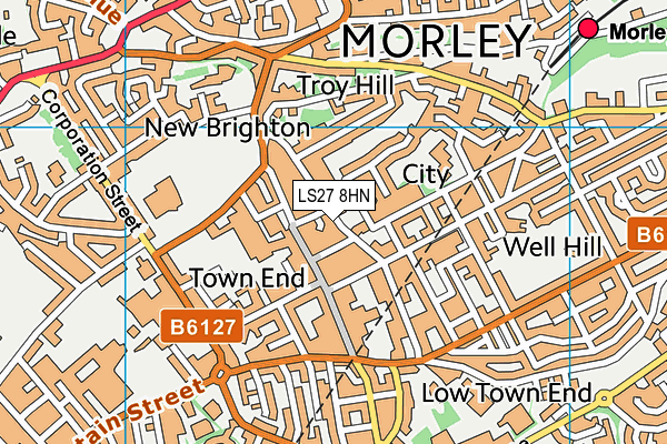 LS27 8HN map - OS VectorMap District (Ordnance Survey) LS27 8HN map - OS VectorMap District (Ordnance Survey)