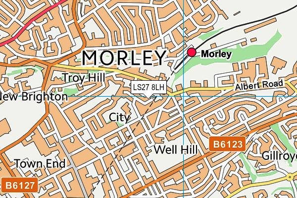 LS27 8LH map - OS VectorMap District (Ordnance Survey) LS27 8LH map - OS VectorMap District (Ordnance Survey)