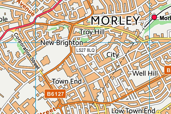 LS27 8LQ map - OS VectorMap District (Ordnance Survey) LS27 8LQ map - OS VectorMap District (Ordnance Survey)
