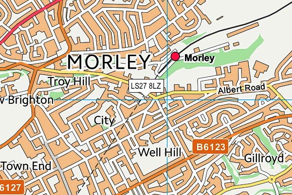 LS27 8LZ map - OS VectorMap District (Ordnance Survey) LS27 8LZ map - OS VectorMap District (Ordnance Survey)