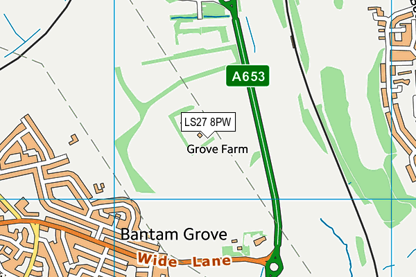 LS27 8PW map - OS VectorMap District (Ordnance Survey) LS27 8PW map - OS VectorMap District (Ordnance Survey)