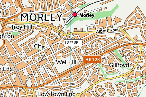 LS27 8RL map - OS VectorMap District (Ordnance Survey) LS27 8RL map - OS VectorMap District (Ordnance Survey)