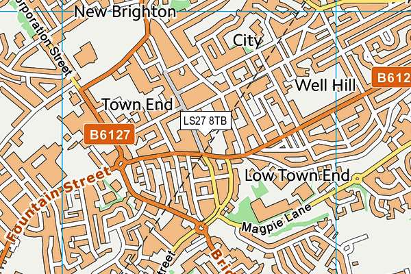 LS27 8TB map - OS VectorMap District (Ordnance Survey) LS27 8TB map - OS VectorMap District (Ordnance Survey)