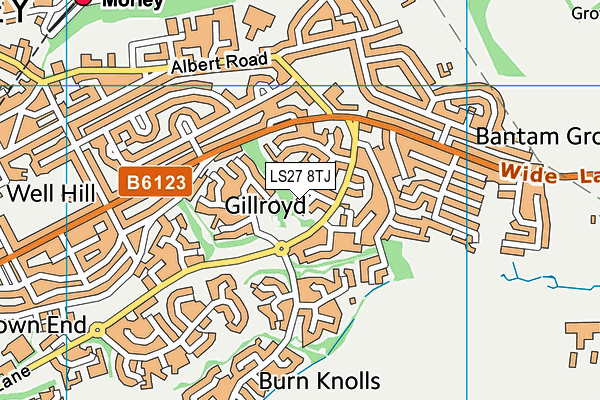 LS27 8TJ map - OS VectorMap District (Ordnance Survey) LS27 8TJ map - OS VectorMap District (Ordnance Survey)