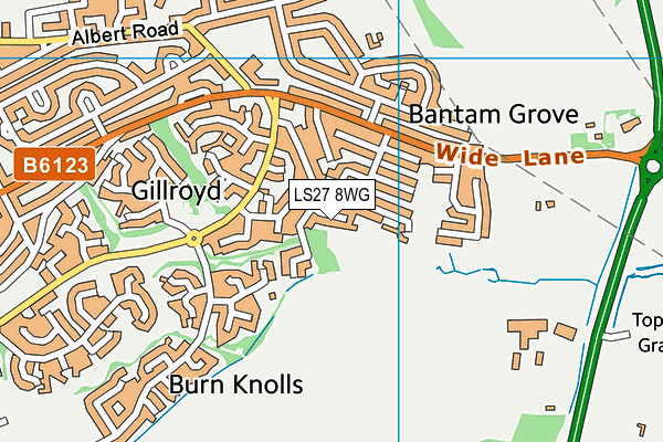 LS27 8WG map - OS VectorMap District (Ordnance Survey) LS27 8WG map - OS VectorMap District (Ordnance Survey)