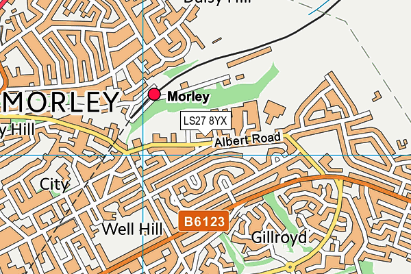 LS27 8YX map - OS VectorMap District (Ordnance Survey) LS27 8YX map - OS VectorMap District (Ordnance Survey)