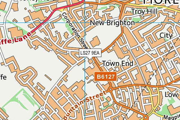 LS27 9EA map - OS VectorMap District (Ordnance Survey) LS27 9EA map - OS VectorMap District (Ordnance Survey)