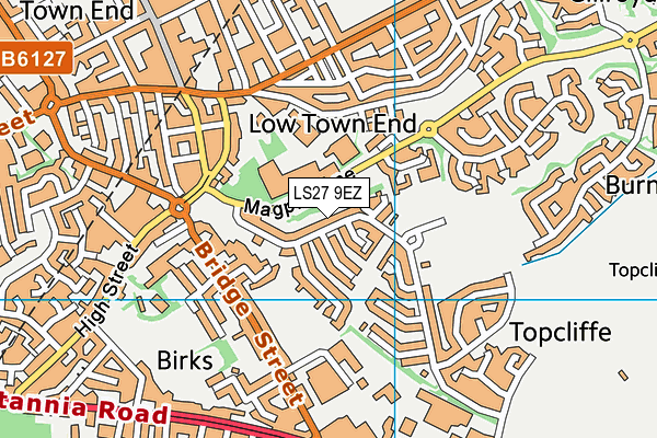LS27 9EZ map - OS VectorMap District (Ordnance Survey) LS27 9EZ map - OS VectorMap District (Ordnance Survey)