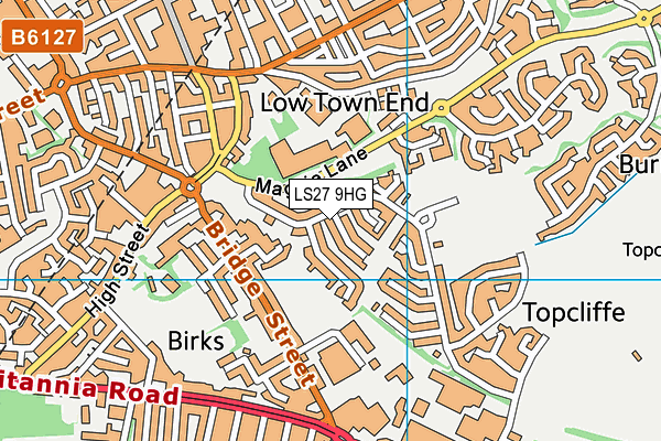 LS27 9HG map - OS VectorMap District (Ordnance Survey) LS27 9HG map - OS VectorMap District (Ordnance Survey)
