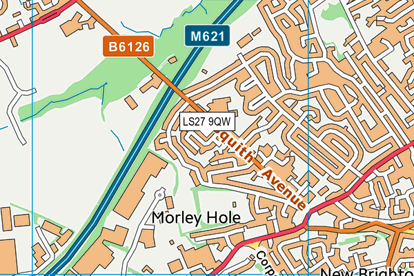 LS27 9QW map - OS VectorMap District (Ordnance Survey) LS27 9QW map - OS VectorMap District (Ordnance Survey)