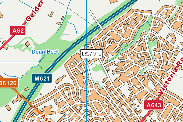 LS27 9TL map - OS VectorMap District (Ordnance Survey) LS27 9TL map - OS VectorMap District (Ordnance Survey)