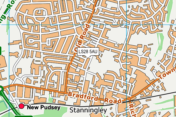 LS28 5AU map - OS VectorMap District (Ordnance Survey) LS28 5AU map - OS VectorMap District (Ordnance Survey)