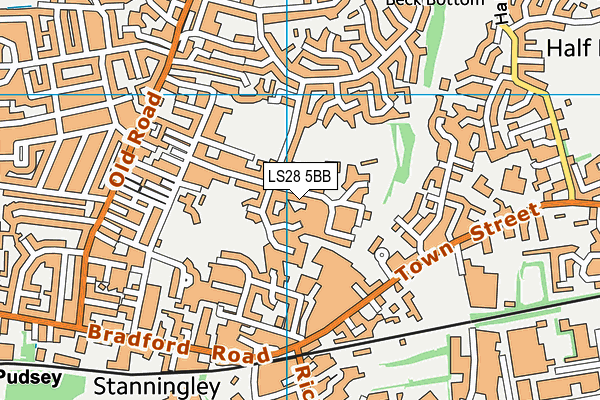LS28 5BB map - OS VectorMap District (Ordnance Survey) LS28 5BB map - OS VectorMap District (Ordnance Survey)
