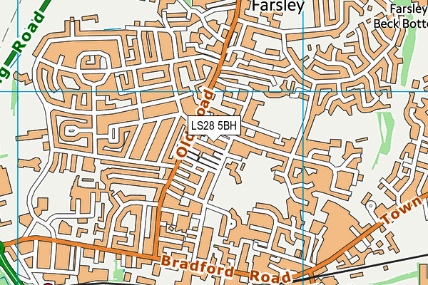LS28 5BH map - OS VectorMap District (Ordnance Survey) LS28 5BH map - OS VectorMap District (Ordnance Survey)