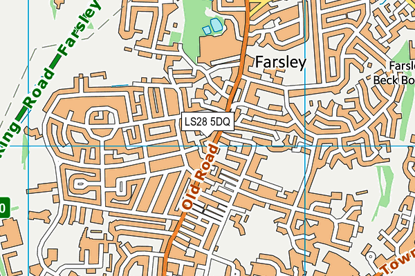 LS28 5DQ map - OS VectorMap District (Ordnance Survey)