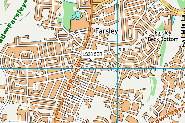 LS28 5ER map - OS VectorMap District (Ordnance Survey) LS28 5ER map - OS VectorMap District (Ordnance Survey)