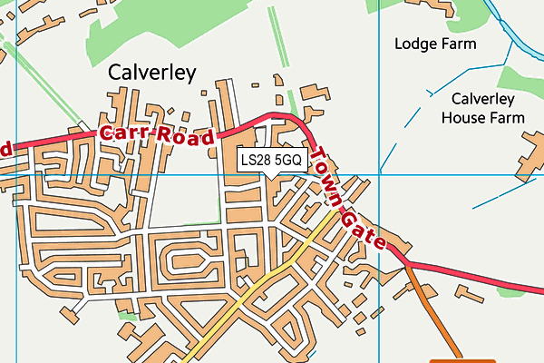 LS28 5GQ map - OS VectorMap District (Ordnance Survey) LS28 5GQ map - OS VectorMap District (Ordnance Survey)