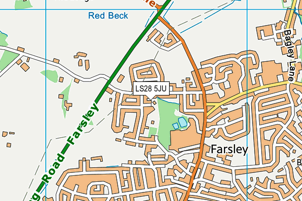 LS28 5JU map - OS VectorMap District (Ordnance Survey) LS28 5JU map - OS VectorMap District (Ordnance Survey)