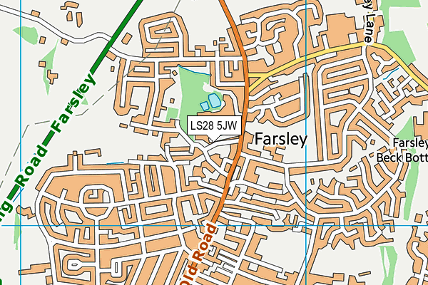 LS28 5JW map - OS VectorMap District (Ordnance Survey) LS28 5JW map - OS VectorMap District (Ordnance Survey)