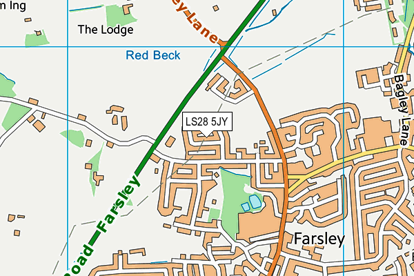 LS28 5JY map - OS VectorMap District (Ordnance Survey) LS28 5JY map - OS VectorMap District (Ordnance Survey)
