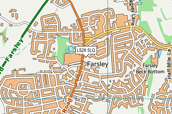 LS28 5LQ map - OS VectorMap District (Ordnance Survey) LS28 5LQ map - OS VectorMap District (Ordnance Survey)