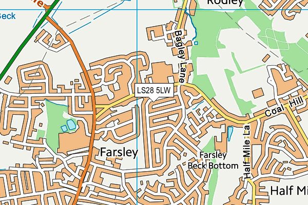 LS28 5LW map - OS VectorMap District (Ordnance Survey)