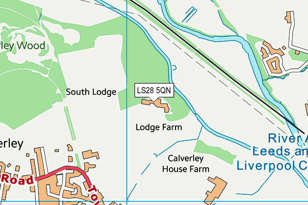LS28 5QN map - OS VectorMap District (Ordnance Survey) LS28 5QN map - OS VectorMap District (Ordnance Survey)