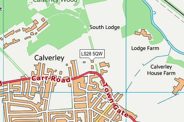 LS28 5QW map - OS VectorMap District (Ordnance Survey) LS28 5QW map - OS VectorMap District (Ordnance Survey)