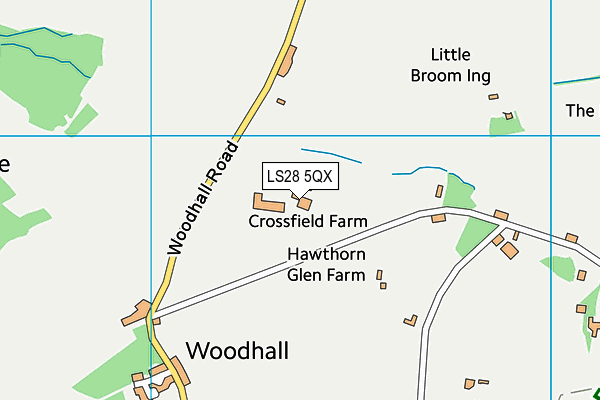 LS28 5QX map - OS VectorMap District (Ordnance Survey) LS28 5QX map - OS VectorMap District (Ordnance Survey)