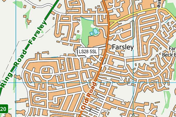 LS28 5SL map - OS VectorMap District (Ordnance Survey) LS28 5SL map - OS VectorMap District (Ordnance Survey)