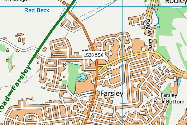 LS28 5SX map - OS VectorMap District (Ordnance Survey) LS28 5SX map - OS VectorMap District (Ordnance Survey)
