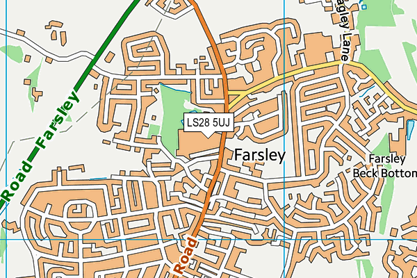 LS28 5UJ map - OS VectorMap District (Ordnance Survey) LS28 5UJ map - OS VectorMap District (Ordnance Survey)