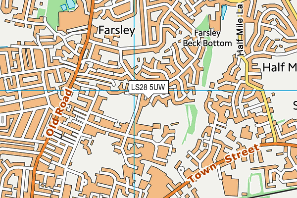 LS28 5UW map - OS VectorMap District (Ordnance Survey) LS28 5UW map - OS VectorMap District (Ordnance Survey)