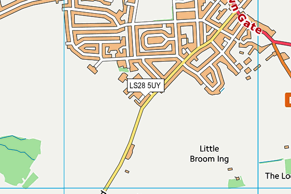 LS28 5UY map - OS VectorMap District (Ordnance Survey) LS28 5UY map - OS VectorMap District (Ordnance Survey)