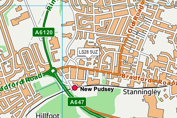 LS28 5UZ map - OS VectorMap District (Ordnance Survey) LS28 5UZ map - OS VectorMap District (Ordnance Survey)