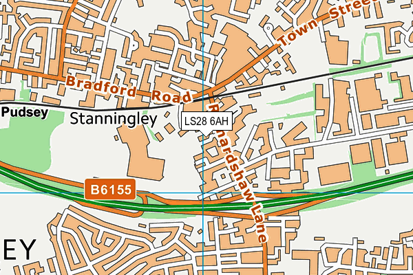 LS28 6AH map - OS VectorMap District (Ordnance Survey) LS28 6AH map - OS VectorMap District (Ordnance Survey)
