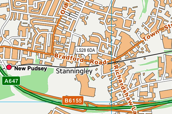 LS28 6DA map - OS VectorMap District (Ordnance Survey) LS28 6DA map - OS VectorMap District (Ordnance Survey)
