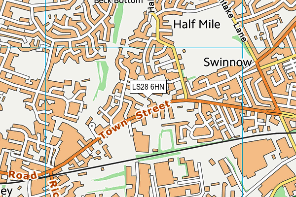 LS28 6HN map - OS VectorMap District (Ordnance Survey) LS28 6HN map - OS VectorMap District (Ordnance Survey)