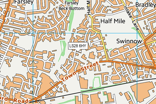 LS28 6HY map - OS VectorMap District (Ordnance Survey) LS28 6HY map - OS VectorMap District (Ordnance Survey)