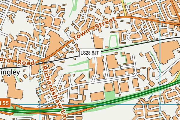 LS28 6JT map - OS VectorMap District (Ordnance Survey) LS28 6JT map - OS VectorMap District (Ordnance Survey)