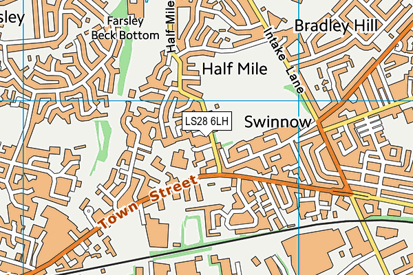 LS28 6LH map - OS VectorMap District (Ordnance Survey)
