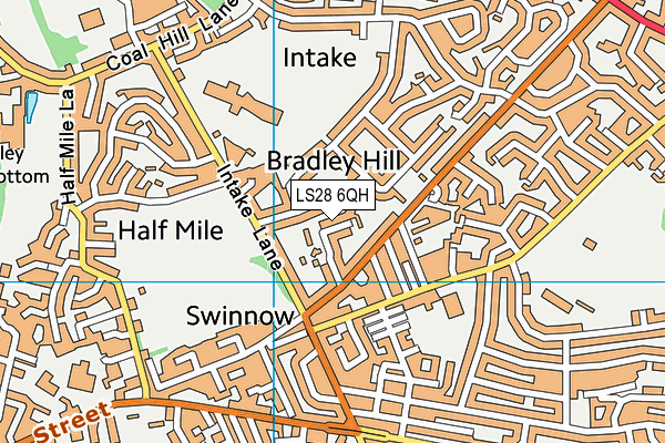 LS28 6QH map - OS VectorMap District (Ordnance Survey)