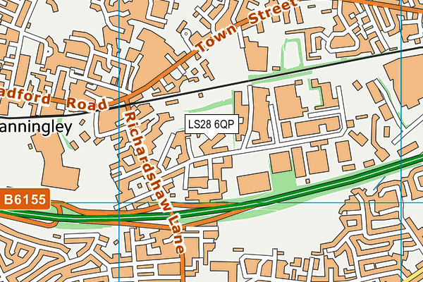 LS28 6QP map - OS VectorMap District (Ordnance Survey) LS28 6QP map - OS VectorMap District (Ordnance Survey)