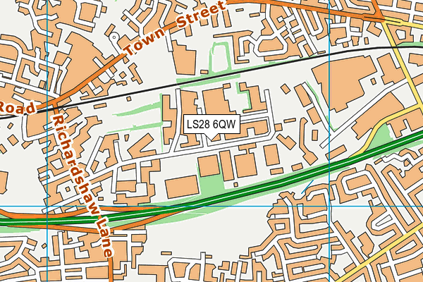 LS28 6QW map - OS VectorMap District (Ordnance Survey) LS28 6QW map - OS VectorMap District (Ordnance Survey)