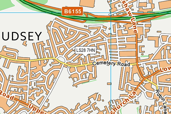 LS28 7HN map - OS VectorMap District (Ordnance Survey) LS28 7HN map - OS VectorMap District (Ordnance Survey)