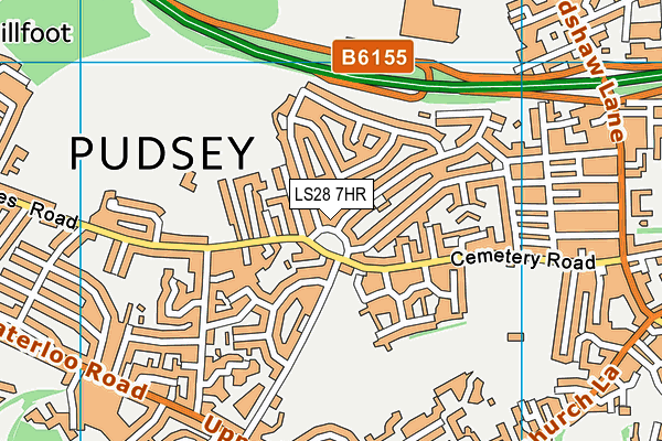 LS28 7HR map - OS VectorMap District (Ordnance Survey) LS28 7HR map - OS VectorMap District (Ordnance Survey)