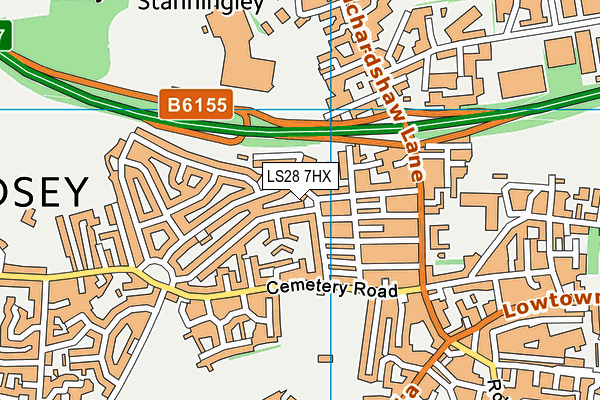LS28 7HX map - OS VectorMap District (Ordnance Survey) LS28 7HX map - OS VectorMap District (Ordnance Survey)