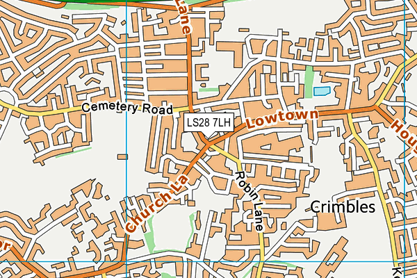 LS28 7LH map - OS VectorMap District (Ordnance Survey) LS28 7LH map - OS VectorMap District (Ordnance Survey)