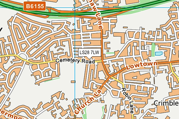 LS28 7LW map - OS VectorMap District (Ordnance Survey) LS28 7LW map - OS VectorMap District (Ordnance Survey)